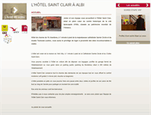 Tablet Screenshot of hotel-albi-saintclair.com